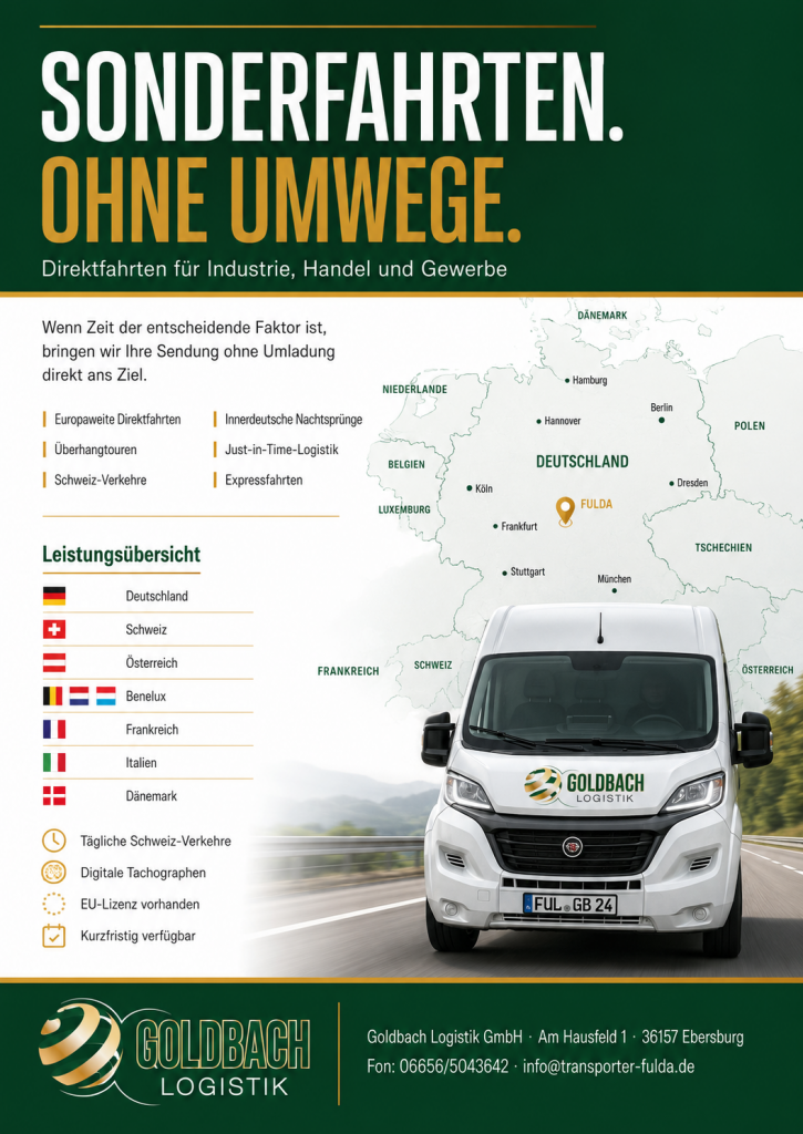 Sonderfahrten Fulda - Goldbach Logistik
